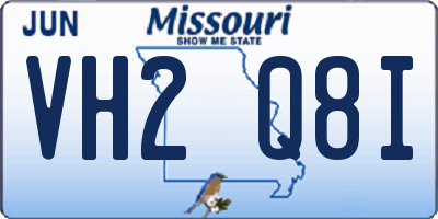 MO license plate VH2Q8I