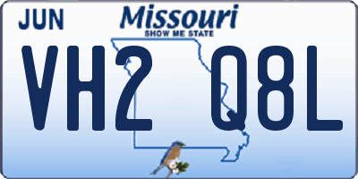 MO license plate VH2Q8L