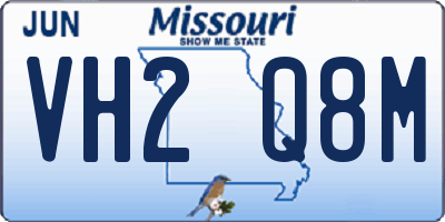 MO license plate VH2Q8M