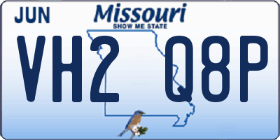 MO license plate VH2Q8P