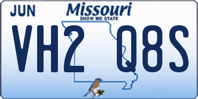 MO license plate VH2Q8S