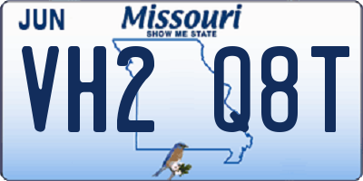 MO license plate VH2Q8T