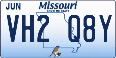MO license plate VH2Q8Y