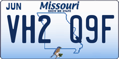 MO license plate VH2Q9F