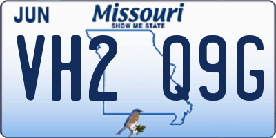 MO license plate VH2Q9G