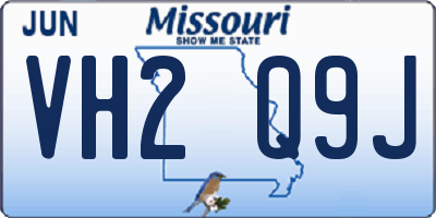 MO license plate VH2Q9J