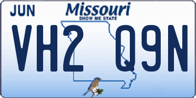 MO license plate VH2Q9N