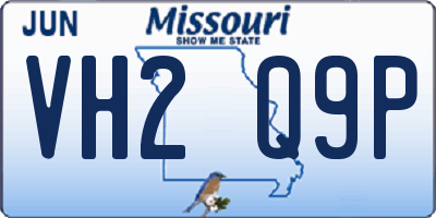 MO license plate VH2Q9P