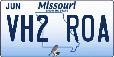MO license plate VH2R0A