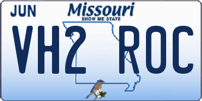 MO license plate VH2R0C