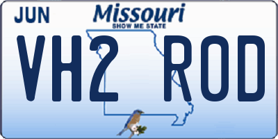 MO license plate VH2R0D