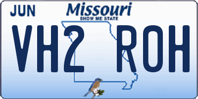 MO license plate VH2R0H