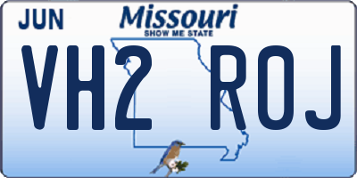MO license plate VH2R0J