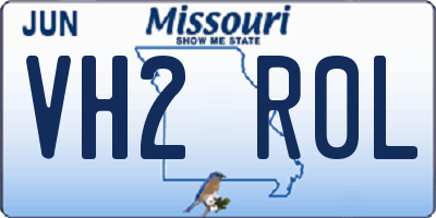 MO license plate VH2R0L