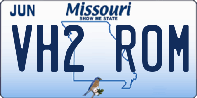 MO license plate VH2R0M
