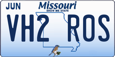MO license plate VH2R0S