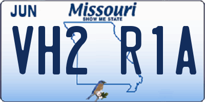 MO license plate VH2R1A