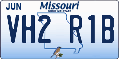MO license plate VH2R1B