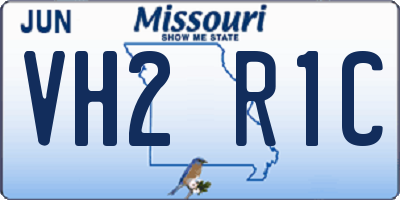 MO license plate VH2R1C