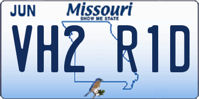 MO license plate VH2R1D