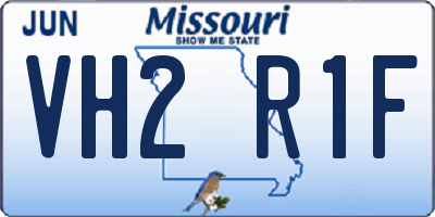 MO license plate VH2R1F