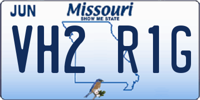 MO license plate VH2R1G