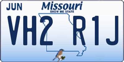 MO license plate VH2R1J