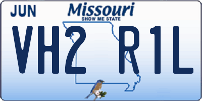 MO license plate VH2R1L