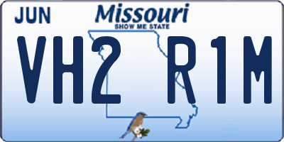 MO license plate VH2R1M