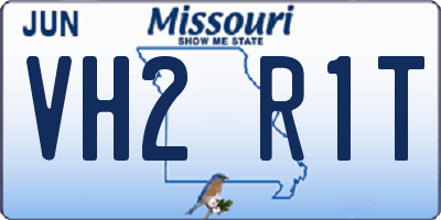 MO license plate VH2R1T