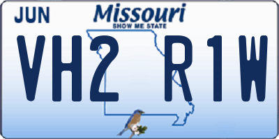 MO license plate VH2R1W