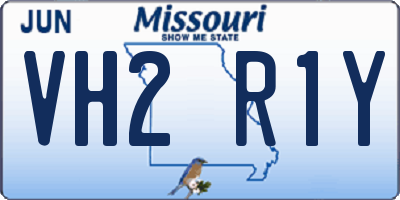 MO license plate VH2R1Y