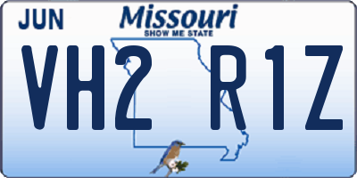 MO license plate VH2R1Z