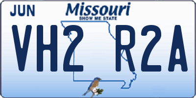 MO license plate VH2R2A