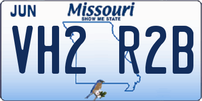 MO license plate VH2R2B