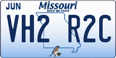 MO license plate VH2R2C
