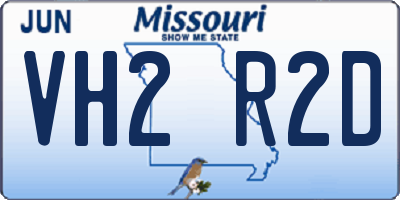 MO license plate VH2R2D