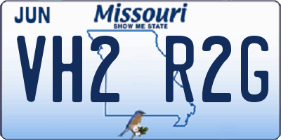 MO license plate VH2R2G