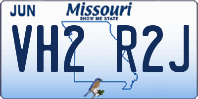MO license plate VH2R2J