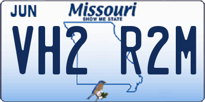 MO license plate VH2R2M