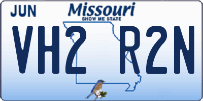 MO license plate VH2R2N