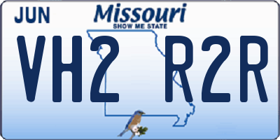 MO license plate VH2R2R