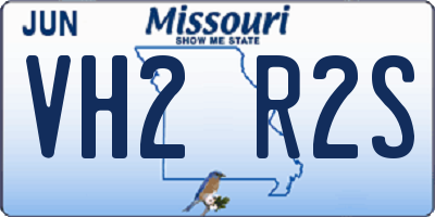 MO license plate VH2R2S