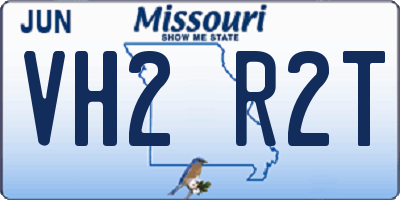 MO license plate VH2R2T