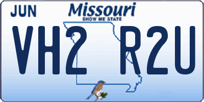 MO license plate VH2R2U