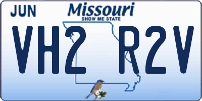 MO license plate VH2R2V
