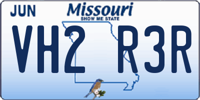 MO license plate VH2R3R
