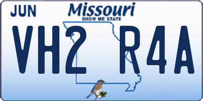 MO license plate VH2R4A