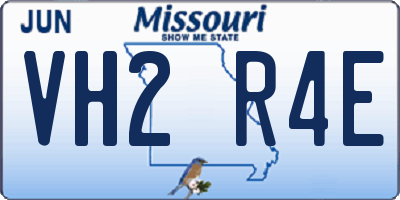 MO license plate VH2R4E