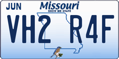 MO license plate VH2R4F